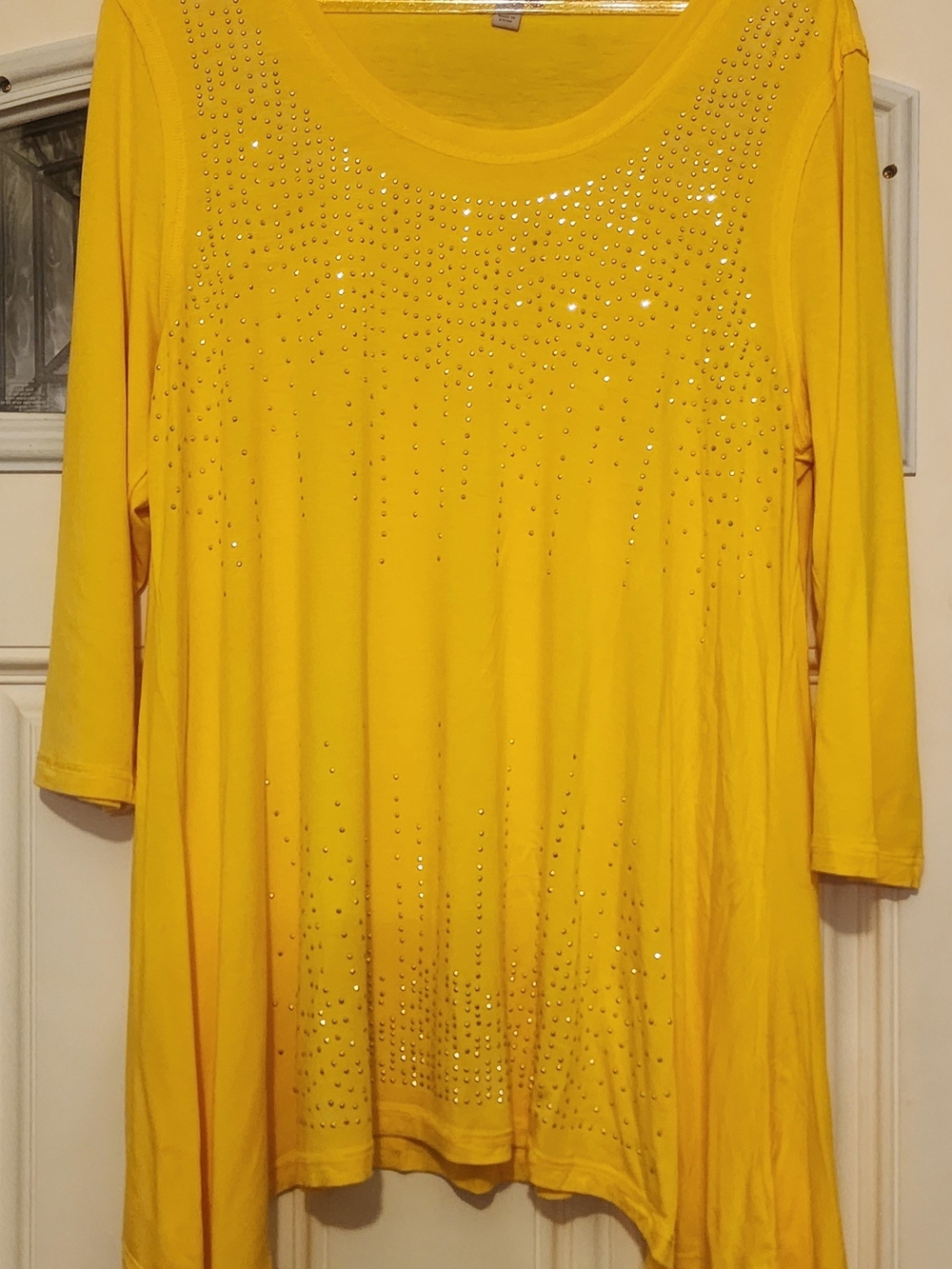 Laura Ashley Bright Yellow Embellished Tunic Top